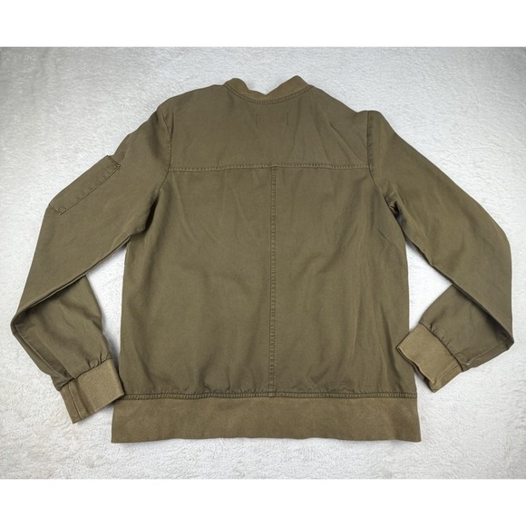 HINGE Designed In Seattle Women's Olive Green Bomber Full Zip Up Jacket Size S - Picture 14 of 15